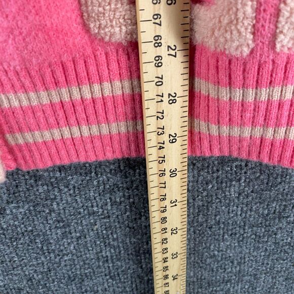 La Miel Reina Cardigan Sweater Womens L Pink Button Up Artsy Oversize Preppy - Picture 9 of 9